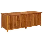 Wooden Deck Storage Box With Waterproof Lining Patio Cushion Pillow Chest Trunk
