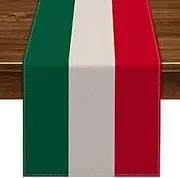 Nepnuser Italy Table Runner for Italian Themed Party Decoration Home Kitchen Dining Room Dinner Linen Table Decor (13" x 72")