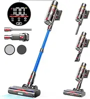 Cordless Vacuum Cleaner - 45Kpa 550W 60Mins Wireless Vacuum for Home, LED Touch Screen, Anti-tangle, Rechargeable for Pet Hair, Carpet, Hardwood Floor