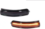 Turn Signal Lights for Nissan for Altima 2007-2013Turn Signal Blinker Light Assembly 12V 2Pcs Car Amber Strip Sequential Flash Side View Mirror Light Turn Signal Lights(Smoked Lens)