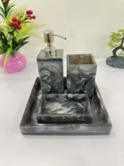 Bathroom Accessories Set Designer Lotion Soap Dispenser,Holder Dispenser Set of4