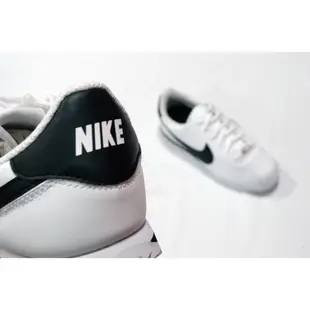 IMPACT Nike Cortez leather Basic SL Gs 阿甘 白 黑 鐵牌 904764-102