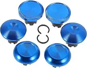SEWACC 8pcs Metal Thumbstick Caps Back Buttons for Controller High Low Replacement Grips for Enhanced Durability Quick Access Gaming