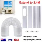 Portable Air Conditioner 2.4M Window Sliding Seal Plates Kit 15cm Exhaust Hose