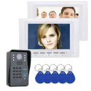 7" RFID Password Video Door Phone Intercom Doorbell With IR Camera 1000 TV Line