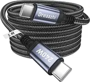 Dreaazhi Long 5M USB C to USB C Charging Cable, 240W,100W,60WType C Fast Charging Cable Braided for iPhone/MacBook Pro/Air, iPad Air/iPad Pro/iPad mini 6/ Samsung Galaxy S22 S21 S20 Galaxy Tab etc
