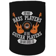 Alcohol Stubby Holder - God Made Bass Players Guitar - Funny Novelty Birthday Gift Joke Beer Can Bottle