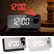 12/24H Digital LED Projector Temperature Time Alarm Clock Projection Monitor USB