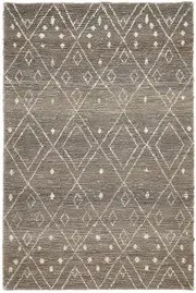 Kenya 27 Grey Tribal Luxe Hand Woven Jute Rug