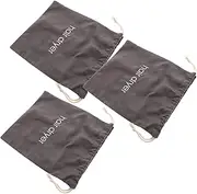 COMPUKAS 3pcs Hair Dryer Travel Container Canvas Drawstring Bags for Safe Storage of Hair Tools Makeup Brushes Accessories Stylish Deep Organizer for Hotel Home Use