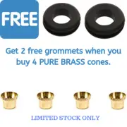 4 X Bonza Cone Pieces - Brass cone Piece - Metal Bonza Bucket - 2 GROMMETS FREE
