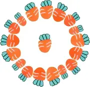 GETAJGHSD Artistic Carrot Slice Charms in Clay for Creative Projects and Craftmaking