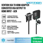 VENTION VGA 到 HDMI 適配器轉換器 VGA 輸出到 HDMI 輸入 ACN