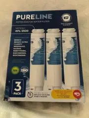 3 PK Pureline PL-2500 Bosch Haier 644845 006218743 Refrigerator Water Filter