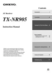 Onkyo TX-NR905 Tuner Owners Manual