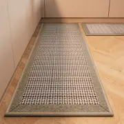 Kitchen Rugs and Mats Non Skid Washable Absorbent Kitchen Runner Rugs Sets of 2 Comfort Weave Kitchen Floor Mats for in Front of Sink Kitchen Hallway Laundry Room, Beige