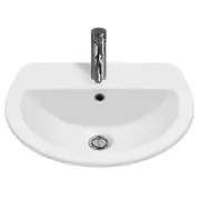 Caroma White Cosmo Vanity Basin - 1 Tap Hole