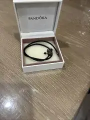 Genuine PANDORA Woven Braided Black Double Bracelet - Never been worn