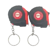 2 x 1 Meter Mini Retractable Tape Measure Keyring