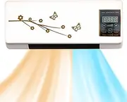 Wall Mounted Air Conditioner - Ductless No Window Split Ac System with Remote Control, Adjustable Cooling and Heating Blower | Portable Indoor Air Conditioner for Dorm Apartment Workshop Sunroom