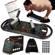 HOTWAVE Push Up Board Fitness,Foldable 20 in 1 Push Up Bar at Home Gym,Pushup...