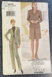 Vogue Sewing Pattern #9908 Women’s JACKET SKIRT PANTS Sz 12-14-16 UNCUT