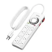 8 Outlet Surge Protector with Mechanical Timer (4 Outlets Timed, 4 Outlets
