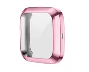 TPU Shell Case Screen Protector Frame Cover Bumper for Fitbit Versa 2 Watch TPU Protect Protective Durable Housing-Pink