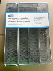 Expandable Mesh Metal Low Profile Cutlery Tray Kitchen Drawer Organizer