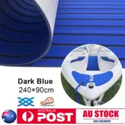 EVA Foam Boat Flooring Marine Carpet Faux Teak Decking with Bevel Edge Dark Blue