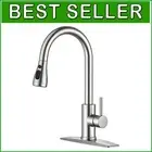 High Arc Pull Down Sprayer Stainless Steel Kitchen Faucet - Easy Installation
