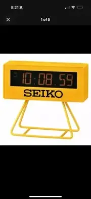 Seiko Table Clock Alarm Snooze Date Display Lighted Stopwatch/Timer Function