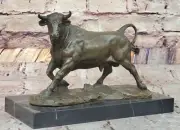 Bronze Abstract Bronze Bull Horns Statue Figurine Sculpture Stock Broker Sale
