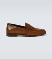 [Manolo Blahnik] Manolo Blahnik Plymouth suede penny loafers AU 9 brown