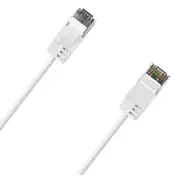 Cruxtec Cat6A Ultra Slim Ethernet Cable - 30cm - White [RF6A-003-WH]