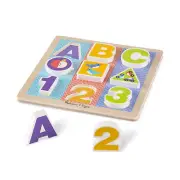 Melissa & Doug First Play Chunky Puzzle ABC-123 9 Pieces 1899