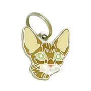 Cat name ID Tag, Devon rex, Personalized, Engraved, Handmade, Charm