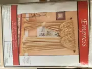 2PC Empress Embroidered Curtain Panel Set Grommet Jacquard Drapes 95" length