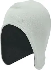 [X AUTOHAUX] Cycling Hat Keep Warm Ear Protection Hard Hat Liner Polar Fleece Fabric Light Gray 27x30cm 1 Pcs