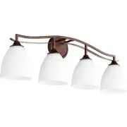 Quorum International 5027-4-86 Jardin Bathroom Vanity Light Oiled Bronze