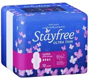 Stayfree Ultra Thin Super with Wings 12 Pads