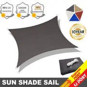 Shade Sail With Waterproof 99% UV Block HDPE 420D Oxford Cloth Fabric Rectangle