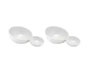 2x Ladelle Alto Serve & Share Sloped Porcelain Split Serving Bowl Dinnerware
