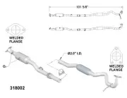 Front Catalytic Converter for 2019-2020 Mitsubishi Outlander Sport SP 2.0L L4 GA