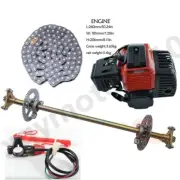 740mm Rear Axle + 49cc 50cc 2 Stroke Engine Motor kit for Drift ATV Go kart bike