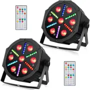 RGBW LED Par Lights 2Pack - 30W Stage Lights with Smooth Color Mixing Strobe ...