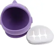 VICASKY Portable Toddler Snack Bowl with Lid Dinosaur Theme Silicone Kids Bowl for Feeding