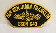 USS Benjamin Franklin SSBN - 640 lead ship yellow Bordered Patches USN US NAVY