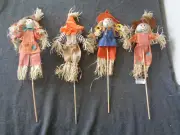 4- Fall Scarecrow Craft Pick Wood Stake