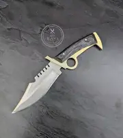 Walking Dead Knife: Replica Daryl Dixon Bowie Knife with Brass Finger Guard
